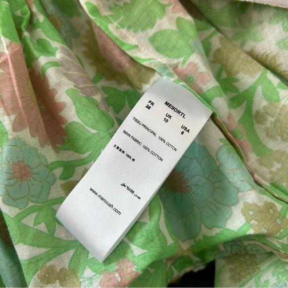 Manoush Boho Floral Green and Pink Women's Top - Picture 9 of 14